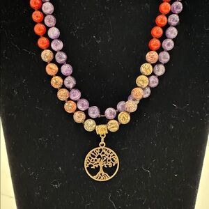 Tree of Life Multicolor Beaded Necklace